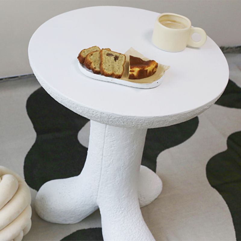 Tavolo d'angolo bianco Tavola unica a 3 gambe, 19,7 "w x 19,7" d x 24 "h