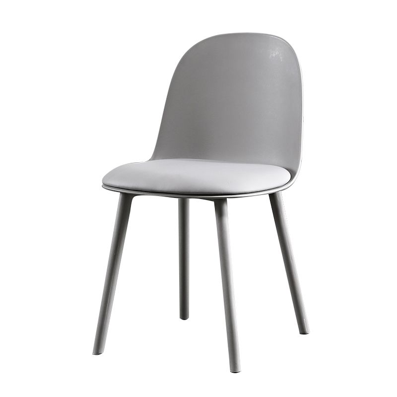 Plastic Scandinavian Dining Room Side Chair Matte Finish Parsons Dining Chair (Set of 4) Clearhalo ' kitchen&dining_furn' 'Dining Chairs' 'Dining Tables & Seating' 'dining_chair' 'furn' 'furn_dining_chair' 'Furniture' 'furniture_dining_chair' 'Kitchen & Dining Furniture' 'kitchen' 1200x1200_4c8bdbe7-c625-468f-9be4-d6eeb16648dc
