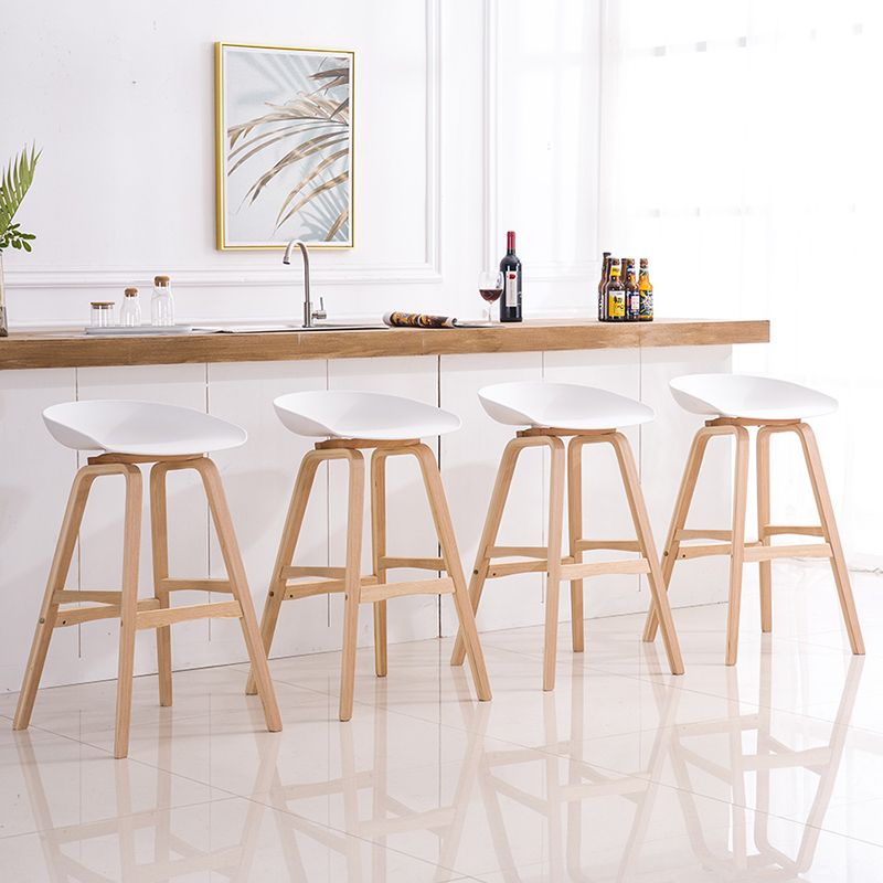 Contemporary Solid Wood Plastic Barstool Indoor Bar Stool with Low Back Clearhalo 'Bar Furniture' 'Bar Stools' 'bar_stools' 'furn' 'furn_bar_stools' 'furniture_bar_stools' 'Kitchen & Dining Furniture' 'kitchen&dining_furn' 'kitchen' 'kitchen_furn' Furniture' 1200x1200_4c8c2f96-49eb-4a17-9670-74b6fdbf8780