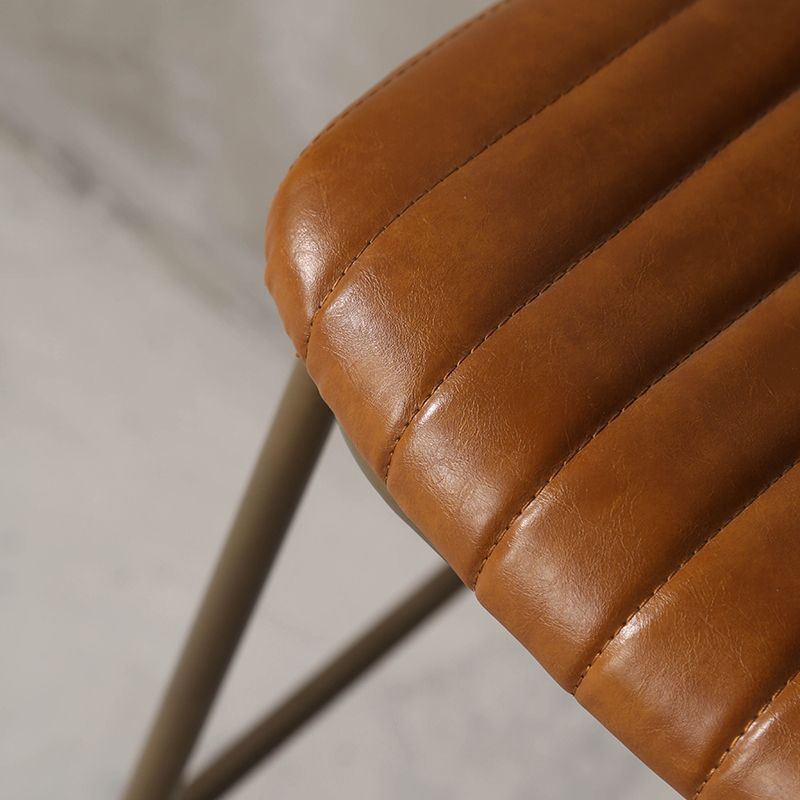 Industrial Leather Metal Counter Stools Low Back Bar Stools with 4 Legs Clearhalo 'Bar Furniture' 'Bar Stools' 'bar_stools' 'furn' 'furn_bar_stools' 'furniture_bar_stools' 'Kitchen & Dining Furniture' 'kitchen&dining_furn' 'kitchen' 'kitchen_furn' Furniture' 1200x1200_4c8c94eb-73bc-4491-a537-6568f163445a