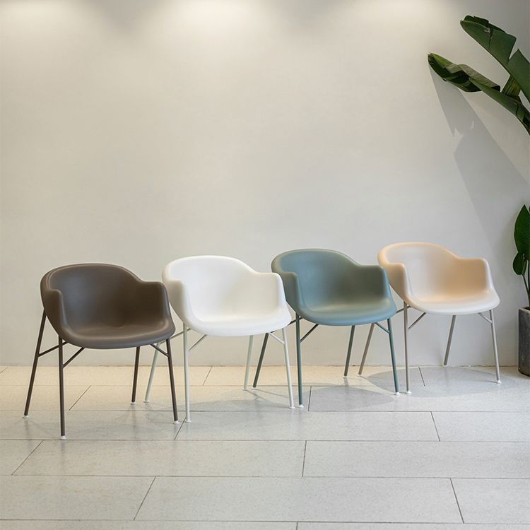 Scandinavian Style Plastic Dining Armchair Solid Back Single Side Chair for Home Use Clearhalo ' kitchen&dining_furn' 'Dining Chairs' 'Dining Tables & Seating' 'dining_chair' 'furn' 'furn_dining_chair' 'Furniture' 'furniture_dining_chair' 'Kitchen & Dining Furniture' 'kitchen' 1200x1200_4c8e7481-ed81-48d7-9147-94a40bbf9d07