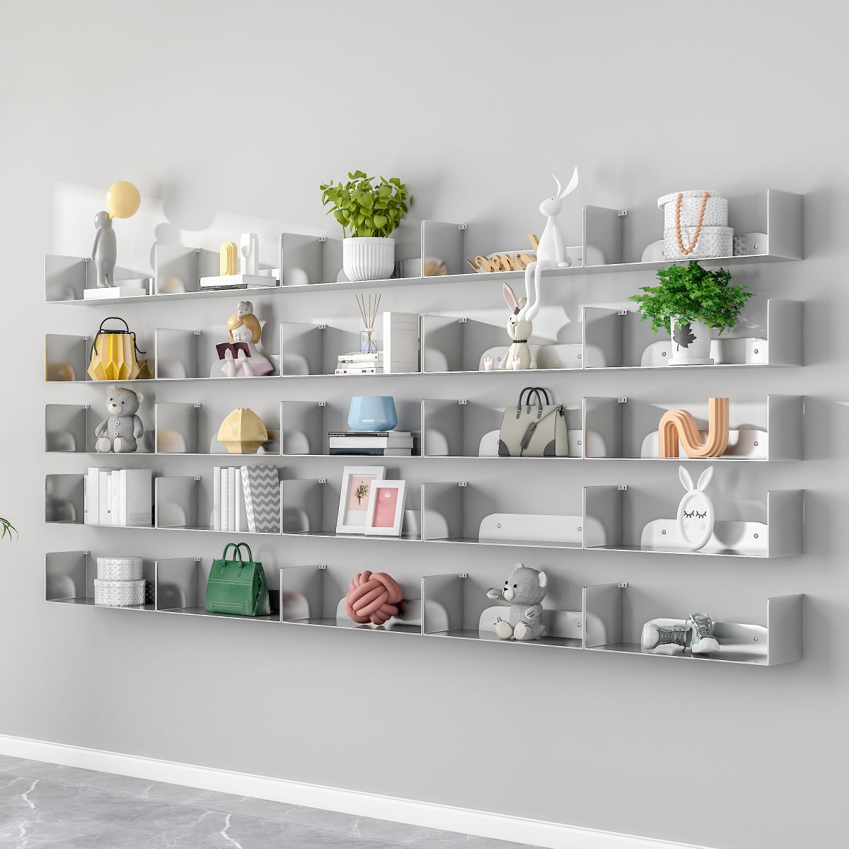 Modern Style Bookcase Metal Wall Mounted Bookshelf for Home Office Clearhalo 'Bookcases' 'furn' 'furn_bookcases' 'Furniture' 'Office Furniture' 1200x1200_4c90bdcd-2257-4fb2-af51-f2b092d2578a