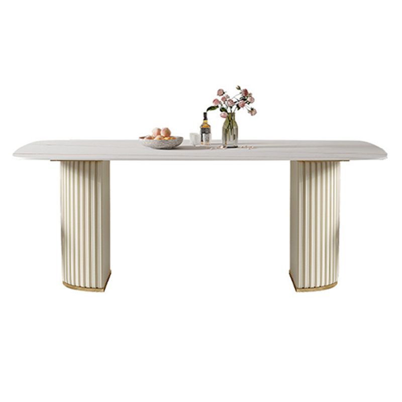 1/4/5/7 Pieces Dining Set White Sintered Stone Rectangle Table with Leather Chairs Clearhalo 'Dining Room Sets' 'Dining Tables & Seating' 'dining_room_set' 'furn' 'furn_dining_room_set' 'Furniture' 'furniture_dining_room_set' 'Kitchen & Dining Furniture' 1200x1200_4c91db3d-b176-4ae3-932b-bcd9c6d52480