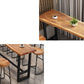 Wood Top Table Metal Black Base Rectangle Bar Table for Patio Use Clearhalo 'Bar Furniture' 'Bar Tables' 'bar_tables' 'furn' 'furn_bar_tables' 'Furniture' 'Kitchen & Dining Furniture' 1200x1200_4c925b5d-aa65-401d-acc8-e2f38c0c85e8