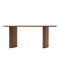 Medieval Modern Pine Wood Table Rectangular Wood Table with Double Pedestal