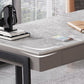 Steel and Stone Office Desk Grey 23.6" Wide Writing Desk Rectangular