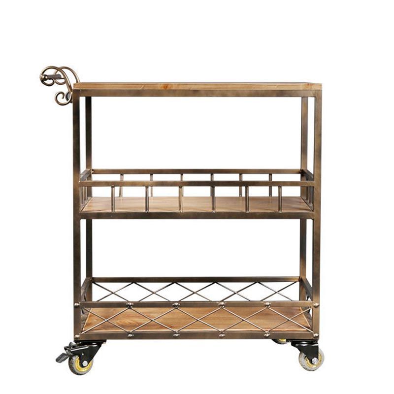 Tavolo da cucina in legno contemporaneo tavolo da cucina stazionaria con archiviazione aperta