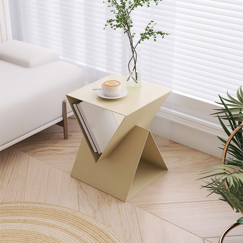 15" Wide Contemporary Corner Table Square Side Table with Storage