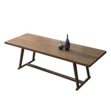 Pinewood Solid Wood Brown Tone Dining Table Simplicity Trestle Base Table for Dining Room Clearhalo ' dining_table' 'Dining Tables & Seating' 'Dining Tables' 'furn' 'furn_dining_table' 'Furniture' 'furniture_dining_table' 'Kitchen & Dining Furniture' 'kitchen&dining_furn' 'kitchen' 'kitchen_dining_table' 1200x1200_4c977335-f4e3-4c0a-89a2-0eff386f0b9f