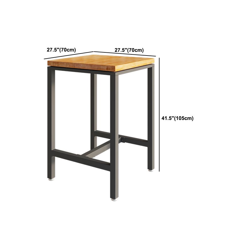 1/5/9 pezzi tavolo da barra di ferro industriale set di bistrot in legno di pino con poggiapiedi