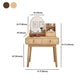 Wood-based Panel Walnut/log with 2 Drawers and Dressing Table with Storage Racks