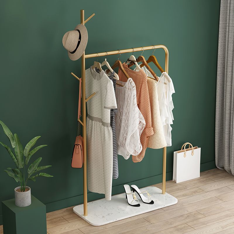 Contemporary Hall Stand Marble Bottom Hall Tree with Coat Hanger Hooks Clearhalo 'Entry & Mudroom Furniture' 'furn' 'furn_hall_tree_coat_racks' 'Furniture' 'Hall Trees & Coat Racks' 'hall_tree_coat_racks' 1200x1200_4c98702c-0d3f-4612-9369-95139cfa5908
