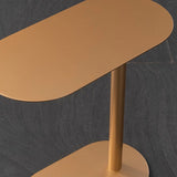 Table d'appoint accent ovale doré au milieu du siècle CA