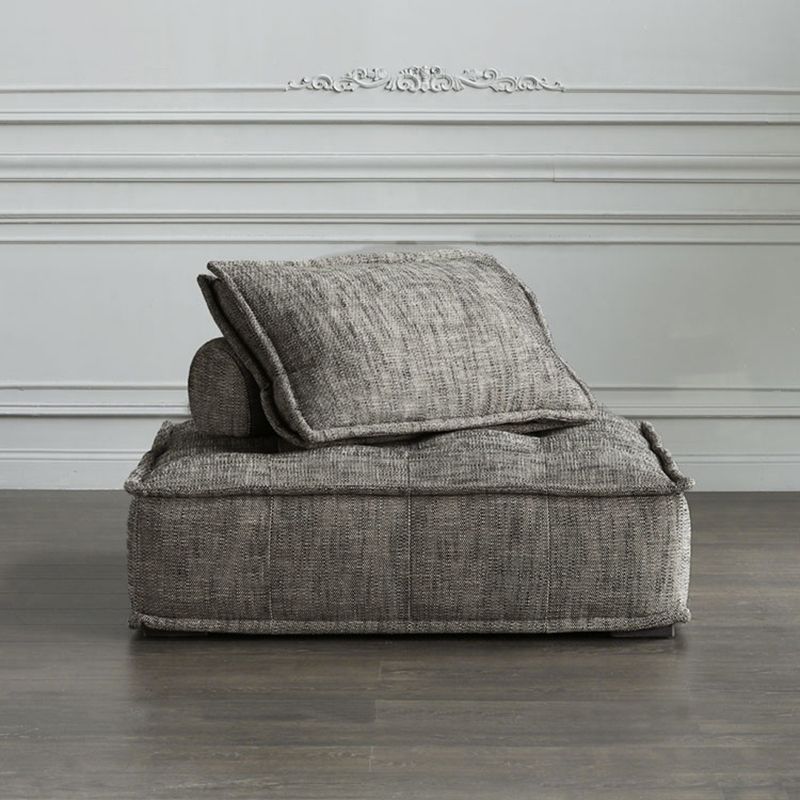 Almohadas contemporáneas asientos estacionarios estándar de lino sin brazo