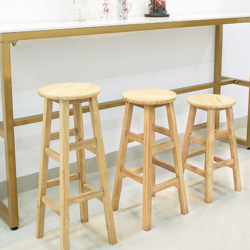 Industrial Bar and Counter Stool Round Wood Stool with 4 Legs Clearhalo 'Bar Furniture' 'Bar Stools' 'bar_stools' 'furn' 'furn_bar_stools' 'furniture_bar_stools' 'Kitchen & Dining Furniture' 'kitchen&dining_furn' 'kitchen' 'kitchen_furn' Furniture' 1200x1200_4c9bc75d-1476-4007-baa7-8817ec14e524