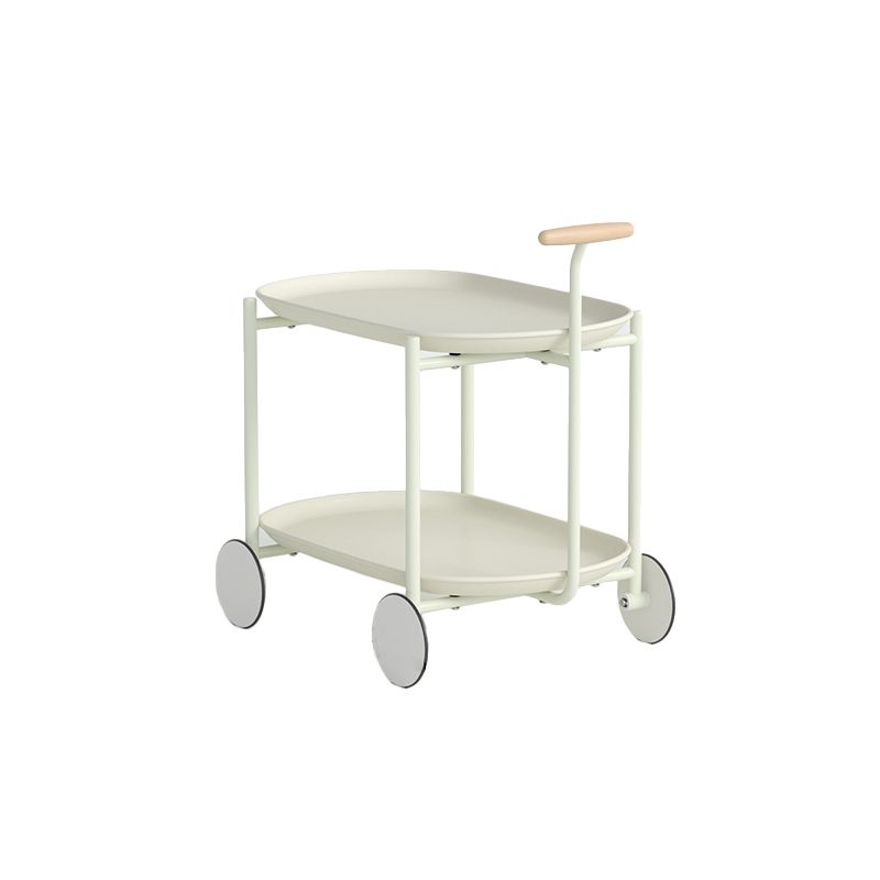 Contemporary Metal Side Table Oval Top Sofa Side Accent Table