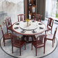 Pedestal Dining Table Convertible Dining Table for Dining Room Clearhalo 'Dining Tables & Seating' 'Dining Tables' 'dining_table' 'furn' 'furn_dining_table' 'Furniture' 'Kitchen & Dining Furniture' 1200x1200_4c9d5a1e-963b-41a2-b11c-9b6e23d87565