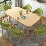 Rectangle Artificial Wood Table for Restaurant Modern Dining Table with Double Pedestal Clearhalo ' dining_table' 'Dining Tables & Seating' 'Dining Tables' 'furn' 'furn_dining_table' 'Furniture' 'furniture_dining_table' 'Kitchen & Dining Furniture' 'kitchen&dining_furn' 'kitchen' 'kitchen_dining_table' 1200x1200_4c9e8603-27ff-463b-9419-e611af1a2703