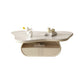 No Distressing Single Coffee Table Slate Free-Form White Coffee Table Clearhalo 'Coffee & Accent Tables' 'Coffee Tables' 'coffee_tables' 'furn' 'furn_coffee_tables' 'Furniture' 'Living Room Furniture' 1200x1200_4c9ff9a0-5163-429d-9d68-c40b6f2fecdc