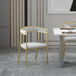 Chaise d'appoint de salle à manger en velours Glam, fauteuil rembourré d'intérieur pour cuisine