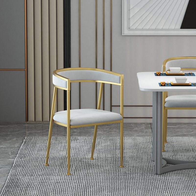 Chaise d'appoint de salle à manger en velours Glam, fauteuil rembourré d'intérieur pour cuisine