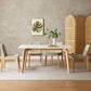 Mid-Century Modern Dining Table White Stone Top Table with Wooden Base Clearhalo 'Dining Tables & Seating' 'Dining Tables' 'dining_table' 'furn' 'furn_dining_table' 'Furniture' 'Kitchen & Dining Furniture' 1200x1200_4ca64d3d-0c39-4937-978e-bccf67a3795c
