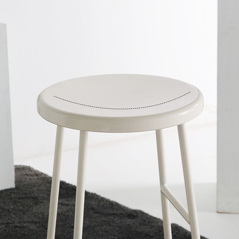 Modern Solid Wood Counter-height Stool Footrest Coffee Shop Round Bar Stools