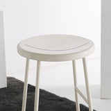 Modern Solid Wood Counter-height Stool Footrest Coffee Shop Round Bar Stools