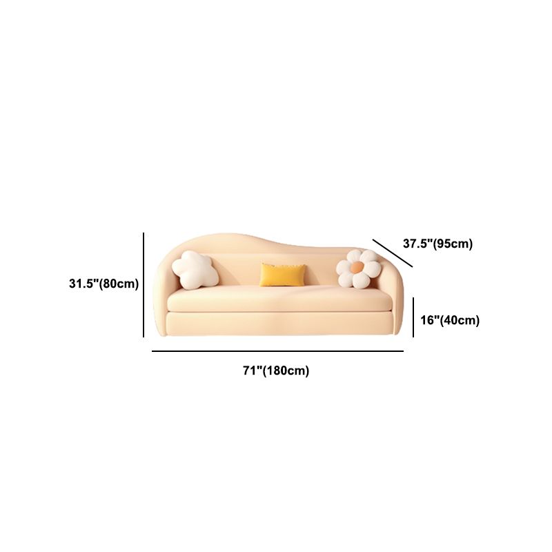 Faux Leather Sofa 37.40" W Convertible Sofa Bed in White for Living Room Clearhalo 'furn' 'furn_sofas' 'Furniture' 'Living Room Furniture' 'Sofa' 'sofas' 1200x1200_4ca6d5eb-f8a1-4713-bddd-b849826d92e9