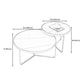 Modern Style Slate Top White/black Metal Craft Round Coffee Table Clearhalo 'Coffee & Accent Tables' 'Coffee Tables' 'coffee_tables' 'furn' 'furn_coffee_tables' 'Furniture' 'Living Room Furniture' 1200x1200_4ca7e531-a2b4-4b0e-842a-b3a35fb6d470