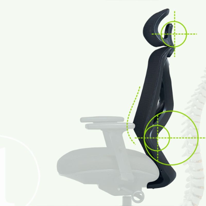 Modern Adjustable Arms Computer Chair with Wheels Nylon Desk Chair Clearhalo 'furn' 'furn_office_chair' 'Furniture' 'Office Chairs' 'Office Furniture' 'office_chair' 1200x1200_4ca8158a-e838-49aa-99f7-f8ac2135f828