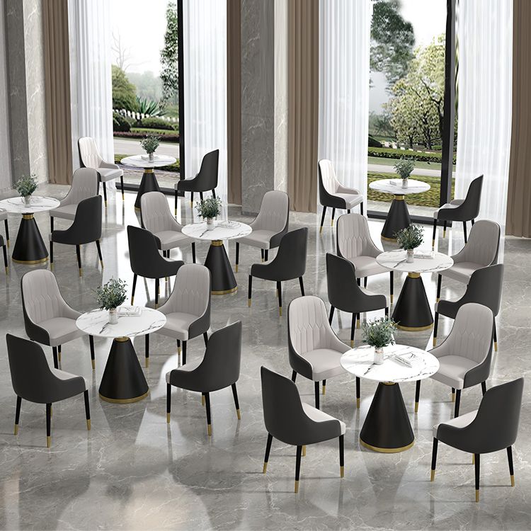 1/2/5 Pcs Metal Modern Dining Set with Round Table Dinette Set Clearhalo 'Dining Room Sets' 'Dining Tables & Seating' 'dining_room_set' 'furn' 'furn_dining_room_set' 'Furniture' 'furniture_dining_room_set' 'Kitchen & Dining Furniture' 'kitchen&dining_furn' 'kitchen' 1200x1200_4ca9785c-9784-477c-9844-36ca23a414c5