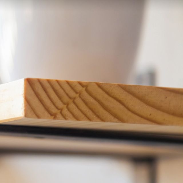 Contemporary Floating Bookshelf Wooden Natural Closed Back Bookcase