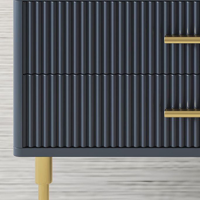 Poner de Stone and Wood TV Stand Scandinavian 4-Drawer TV Console