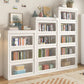 Wood Engineered Bookshelf Standard Contemporary Bookcase with Cabinets