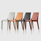 Matte Finish Modern Indoor Chair Faux Leather Solid Back Dining Chair
