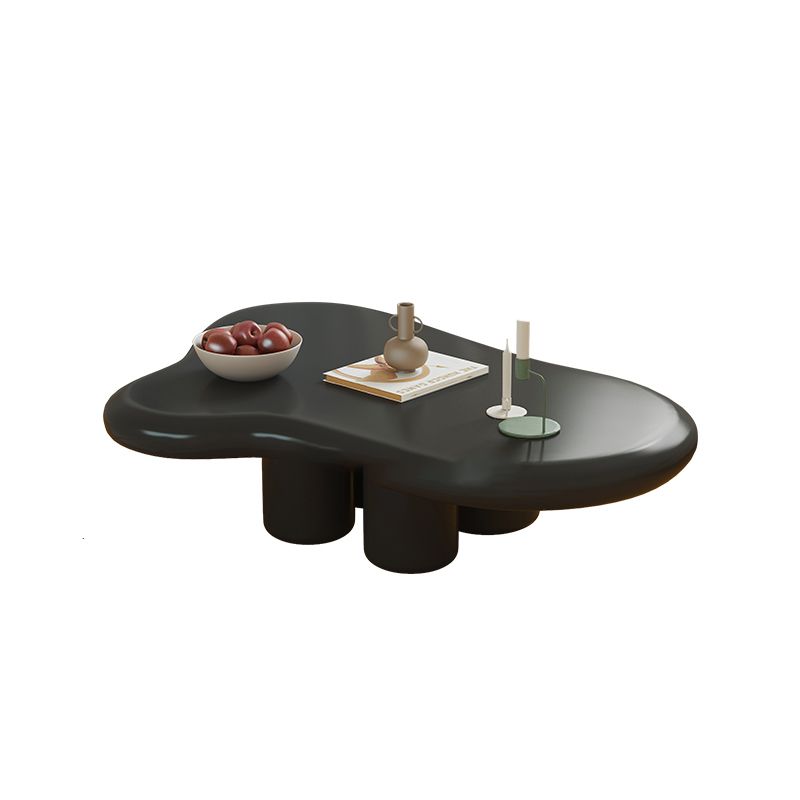 Tavolino da caffè scandinavo in legno Set di tavolini da caffè a 3 gambe a forma libera