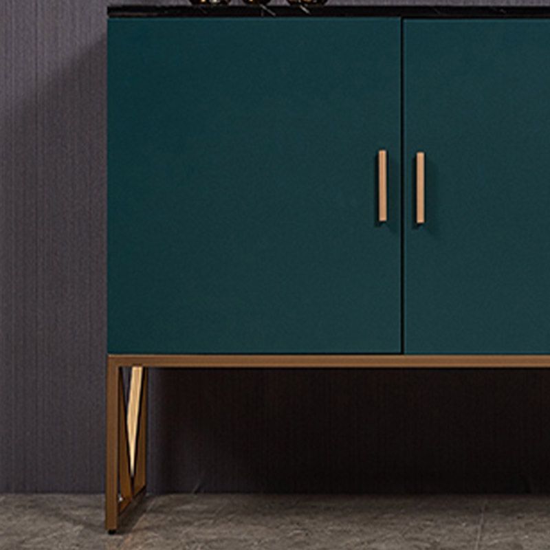 Server da pranzo verde in falda marmo con cassetti a buffet da pranzo moderno