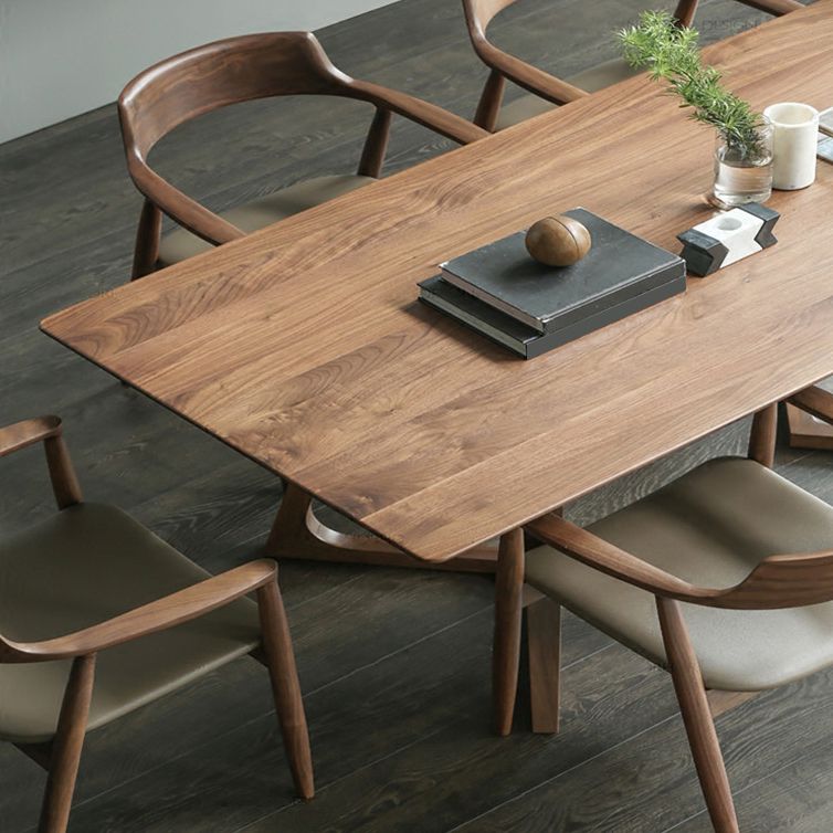 Modern Rectangle Solid Wood Table Standard Height Dining Table for Living Room Clearhalo 'Dining Tables & Seating' 'Dining Tables' 'dining_table' 'furn' 'furn_dining_table' 'Furniture' 'furniture_dining_table' 'Kitchen & Dining Furniture' 1200x1200_4cb19595-3b42-4be5-86cf-b21391d19184