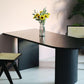 Simplicity Double Pedestal Dining Table Free Form Black Fixed Table with Wooden Top Clearhalo 'Dining Tables & Seating' 'Dining Tables' 'dining_table' 'furn' 'furn_dining_table' 'Furniture' 'Kitchen & Dining Furniture' 1200x1200_4cb4cfba-2328-40eb-9f2e-1ed813decb42