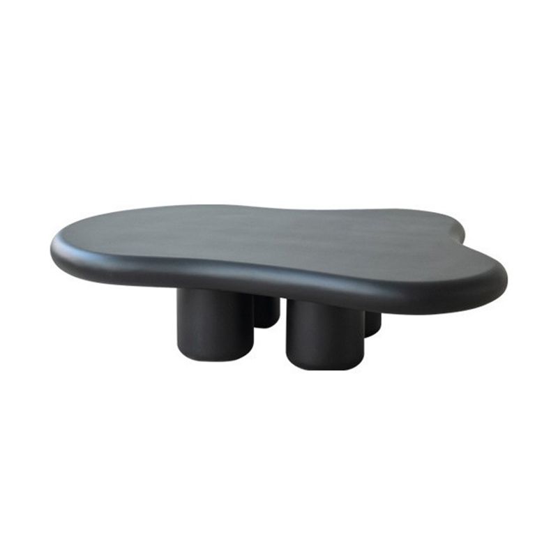 Scandinavian Free Form Coffee Table with 4 Legs in Pine Wood