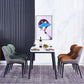 Faux Leather Side Chair Industrial Style Arm Wingback Side Chair for Kitchen