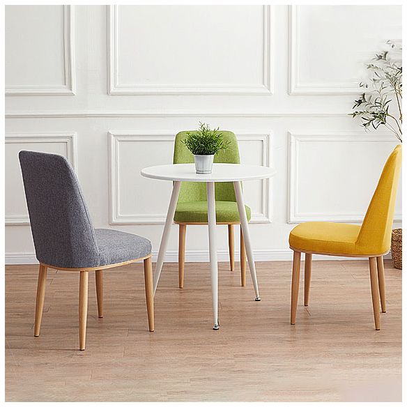 Modern Indoor-Outdoor Dining Chair Metal Armless Cushioned Solid Back Chair Clearhalo ' kitchen&dining_furn' 'Dining Chairs' 'Dining Tables & Seating' 'dining_chair' 'furn' 'furn_dining_chair' 'Furniture' 'furniture_dining_chair' 'Kitchen & Dining Furniture' 'kitchen' 1200x1200_4cba1f22-dcde-458e-acfe-5492d4c731c1