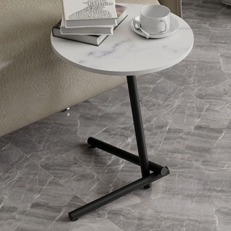 Pedestal Round End Table Minimalist Side End Table for Living Room Clearhalo 'Coffee & Accent Tables' 'End & Side Tables' 'end_side_tables' 'furn' 'furn_end_side_tables' 'Furniture' 'Living Room Furniture' 1200x1200_4cbb978c-a834-447b-99bd-b474f8e7a65e