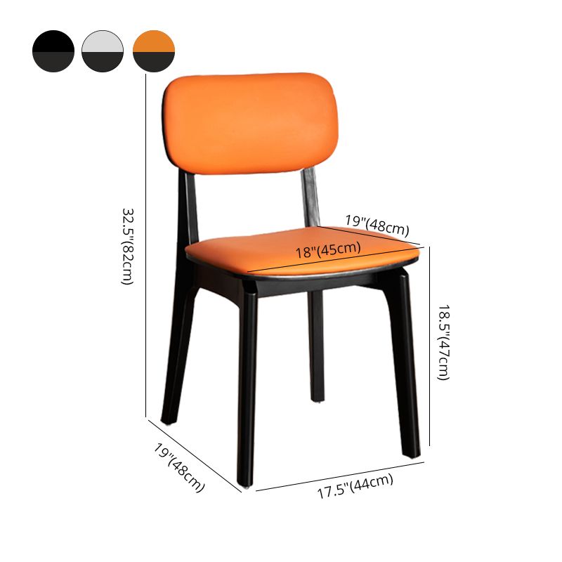 Contemporary Wood Dining Room Chair Leather Dining Chairs for Home Use (Set of 2) Clearhalo ' kitchen&dining_furn' 'Dining Chairs' 'Dining Tables & Seating' 'dining_chair' 'furn' 'furn_dining_chair' 'Furniture' 'furniture_dining_chair' 'Kitchen & Dining Furniture' 'kitchen' 1200x1200_4cbca9cd-c48e-45f3-b135-c0a9299b1e33