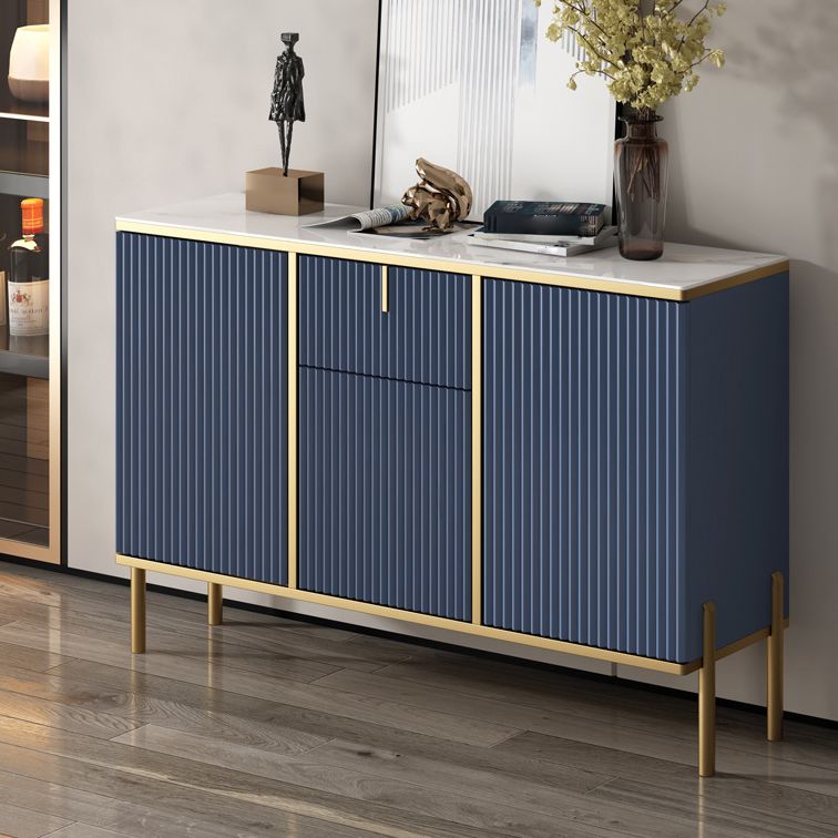 Server top in pietra sinterizzato in stile glam con porta e cassetto