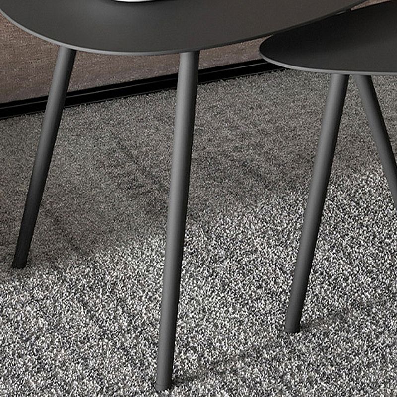 3 Legs Base Metal Black/white Base White/black Free Shape Coffee Table Clearhalo 'Coffee & Accent Tables' 'Coffee Tables' 'coffee_tables' 'furn' 'furn_coffee_tables' 'Furniture' 'furniture_coffee_tables' 'Living Room Furniture' 1200x1200_4cc000d2-a173-4e73-b068-bc0c07dc6d84