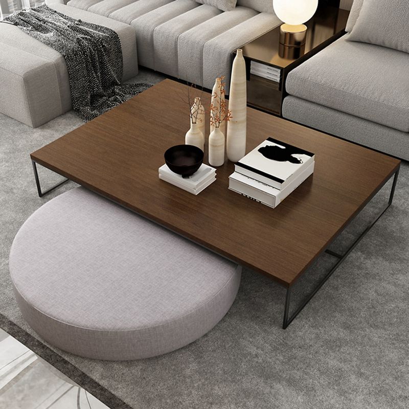 Nordeuropäischer Holz Couchtisch Rechteck Rahmen Cocktailtisch