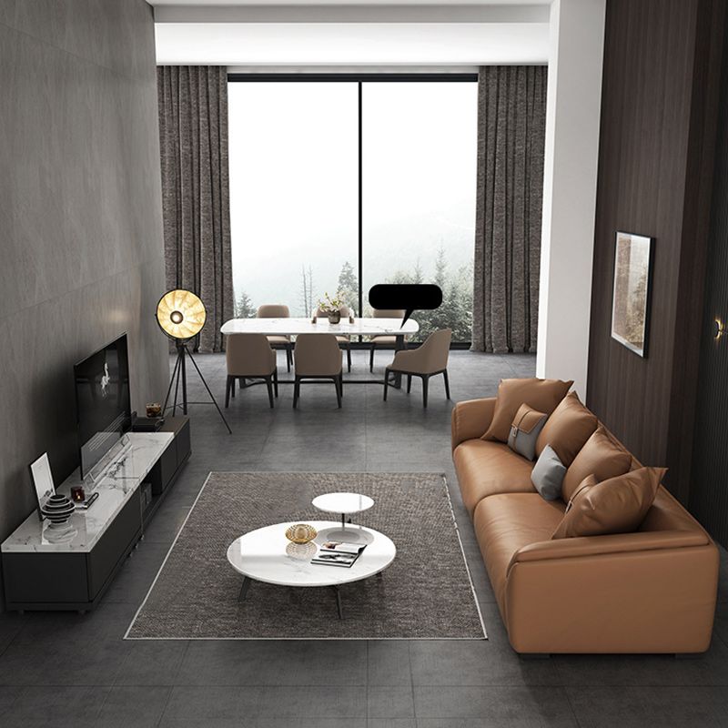 Contemporary Standard Sofa Pillow Top Arm Bench Seating with Pillows Clearhalo 'furn' 'furn_sofas' 'Furniture' 'furniture_sofas' 'kitchen' 'kitchen_sofas' 'Living Room Furniture' 'Sofa' 'sofas' 1200x1200_4cc0ce6c-d7da-4137-b9c5-574e02547df7