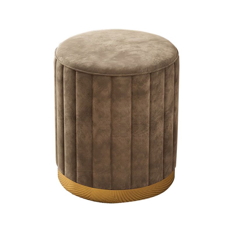 Glam Pouf Ottoman Velvet Upholstered Solid Color Cylinder Shape Ottoman Clearhalo 'furn' 'furn_ottomans_poufs' 'Furniture' 'Living Room Furniture' 'Ottomans & Poufs' 'ottomans_poufs' 1200x1200_4cc101ff-f3a7-4d51-8ccc-bef71e13db43